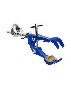 Eisco Labs 4 Prong, Cork Lined Clamp on Swivel Bosshead - 4.1" Max Opening