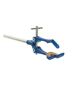 Eisco Labs 3 Finger Cork Lined Extension Clamp on Rod - 3.4" Max Opening