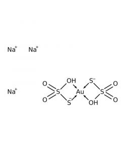 Alfa Aesar Gold(I) sodium thiosulfate hydrate, AuH2Na3O6S4+