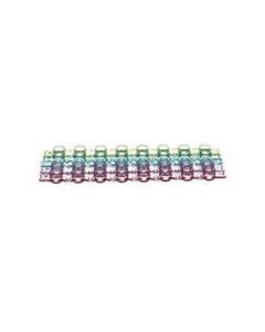 Greiner Bio-One Sapphire 8-Cap Strip, Pp, Assorted, Domed For 6732xx, 125 Pcs./Bag