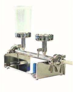 Cytiva Multiple Vacuum Filtration Apparatus, stainless steel filter funnel three-place manifold