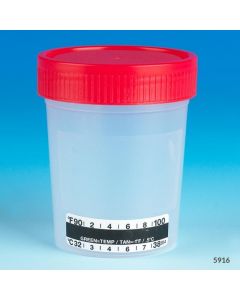 Drug Testing Containers with Temperature Strip