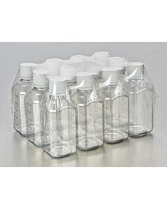 Corning® Gosselin™ Octagonal PET Bottle, 500 mL, Graduated, 31 mm Tamper-evident Cap, Sterile, Assembled, 120/Case