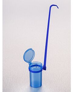 Corning® Gosselin™ Dipper, 90 mL, with Removable Handle, Blue PP with Blue Hinged Cap, Sterile, 150/Case
