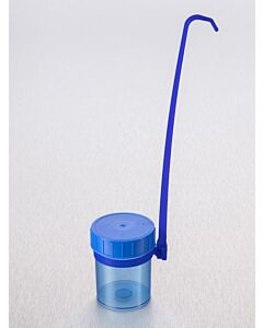 Corning® Gosselin™ Dipper, 125 mL, with Removable Handle, Blue PP with Blue Screw Cap, Sterile, 100/Case