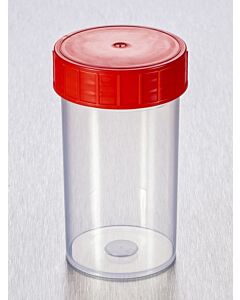 Corning® Gosselin™ Straight Container, 180 mL, PP, Red Screw Cap, Assembled, Sterile, 264/Case
