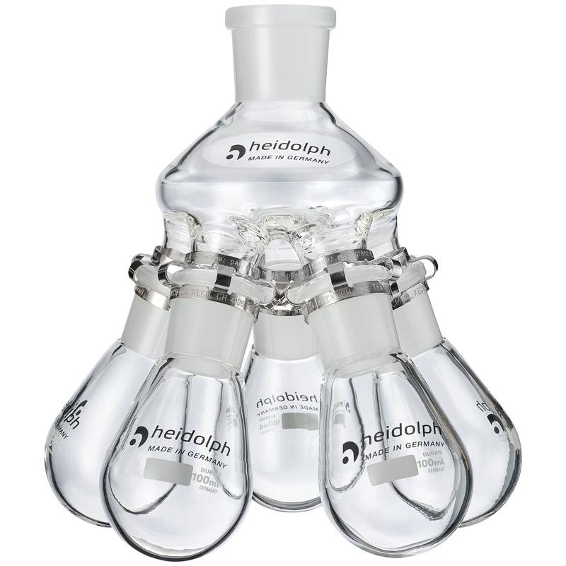 Heidolph Spider Flask with 5 Flasks, NS 24, 100mL
