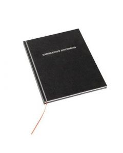 Heathrow Laboratory Notebook, 100-pages, Lined, Black