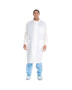 Halyard Universal Precautions Lab Coat, Blue, XL