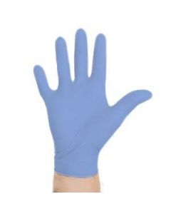 Halyard 43934 Examination Gloves, M, 9-1/2 In L, Beaded Cuff, Nitrile Glove, Blue Glove