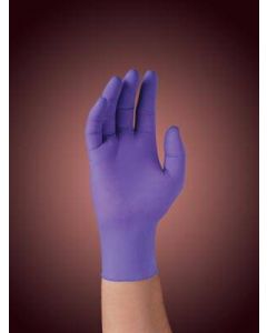 Halyard 55081 Examination Gloves, S, 9-1/2 In L, Beaded Cuff, Nitrile Glove, Purple Glove