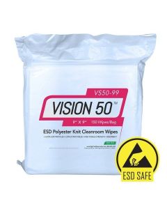 High Tech Conversions Vision 50 Conductive/Antistatic Knit Wipe, 9x9