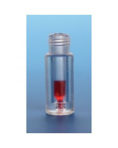 JG Finneran 100 Microliters Glass/Clear Plastic (Plastic)Ulimited Volume Vial, 12x32mm, 9mm Thread Qty (100)