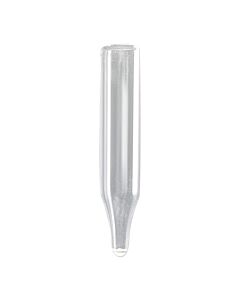 JG Finneran Silanized - 250 Microliters Glass Big Mouth Conical limited Volume Insert, Pulled Point Interior, No Spring 10-Pk(100) Qty (1000)