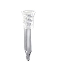JG Finneran 300 Microliters Glass Conical limited Volume Insert, Precision-Formed Mandrul Interior, W/Patented Top Spring? Qty (100)