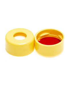 JG Finneran 11mm Yellow Snap Cap, Ptfe/Silicone With Slit-lined 10-Pk(100) Qty (1000)