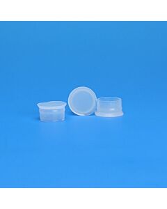 JG Finneran 15mm Clear Polyethylene Flat Top Snap Plug 10-Pk(100) Qty (1000)