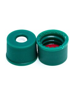 JG Finneran 8-425mm Green Top Hat? [Patented] Closure, Assembled With Ptfe/Silicone Septa 10-Pk(100)Qty 1000