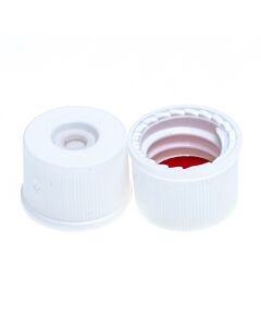 JG Finneran 8-425mm White Top Hat? [Patented] Closure, Assembled With Ptfe/Silicone Septa 10-Pk(100)Qty 1000