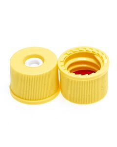 JG Finneran 8-425mm Yellow Top Hat? [Patented] Closure, Assembled With Ptfe/Silicone Septa 10-Pk(100) Qty (1000)