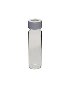 JG Finneran Precleaned - 40ul Clear Vial, 24-414mm Open Top White Polypropylene Closure, .125" Ptfe/Silicone-lined Qty (100)