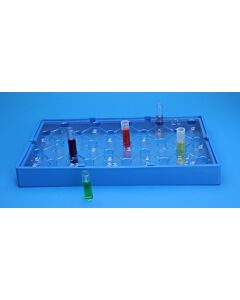 JG Finneran 25 Position Insert Tray For Universal Vial Rack, To Hold 8mm Vials, Made From Clear Petg 5-Pk(1)Qty 5