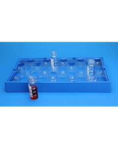JG Finneran 25 Position Insert Tray For Universal Vial Rack, To Hold 15mm Vials, Made From Clear Petg 5-Pk(1)Qty 5