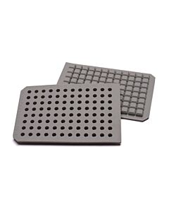 JG Finneran Porvair 96 Square Well Prescored Gray Molded Ptfesilicone Mat To Fit 219006, 219008 & 219009