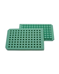 JG Finneran Porvair 96 Square Well Molded Green Silicone Mat To Fit 219006, 219008, 219009 & 219030