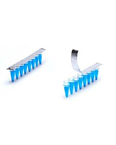 JG Finneran Porvair Aluminum Foil Strips, For Sealing 8-Well Row Of 96-Well Plates Or Single Pcr 8-Tube Strip, Easily Pierced And Dmso Resistant