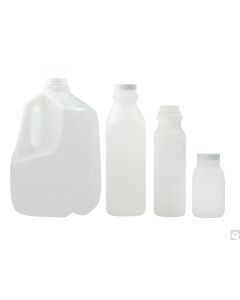 Qorpak 16oz (480ml) Nat.Hdpe Dairy Jug w/38-400 White Polypropylene Sturdeeseal Pe Foam Lined Cap