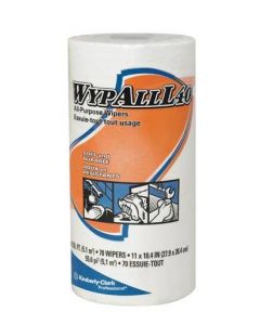 Kimberly-Clark Wypall Wipers, Wypall L40, Wht
