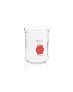DWK KIMBLE® KIMAX® Colorware Beaker, low form, with spout, Red, 150 mL