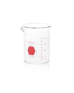DWK KIMBLE® KIMAX® Colorware Beaker, low form, with spout, Red, 250 mL