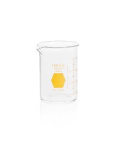 DWK KIMBLE® KIMAX® Colorware Beaker, low form, with spout, Yellow, 150 mL