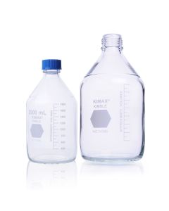 DWK KIMBLE® GL45 Media Bottles, With Cap, 2000 mL