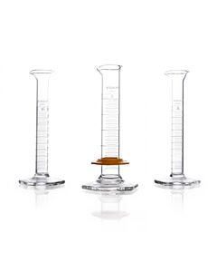 DWK KIMBLE® KIMAX® Graduated Cylinder, Class B, TC, with Single Scale and Bumper, 100 mL