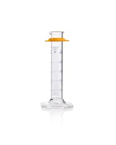 DWK KIMBLE® KIMAX® Graduated Cylinder, Class B, with Blue Single Metric Scale and Bumper, 25mL