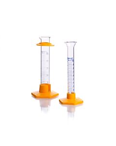 DWK KIMBLE® KIMAX® Educational Graduated Cylinder, Class A, Blue Scale, with Plastic Base and Bumper, 100mL