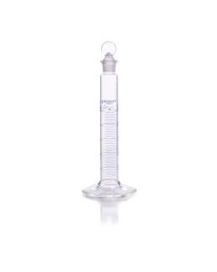 DWK KIMBLE® KIMAX® Graduated Mixing Cylinder, Class B, with Pennyhead Glass Stopper and Blue Scale, 25 mL