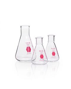 DWK KIMBLE® KIMAX® Coloware Erlenmeyer Flask, Pink, 1000 mL