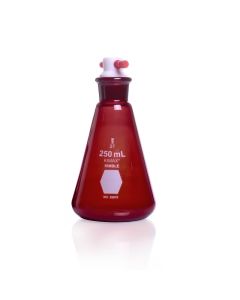 DWK KIMBLE® RAY-SORB® Erlenmeyer Flask, Red, 250 mL