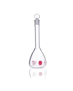 DWK KIMBLE® KIMAX® Colorware Volumetric Flask, Class A, Pink, 100 mL