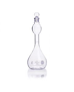 DWK KIMBLE® KONTES® Volumetric Flask, Class A, with Mixing Bulb and Pennyhead Glass Stopper, Standard, 100 mL