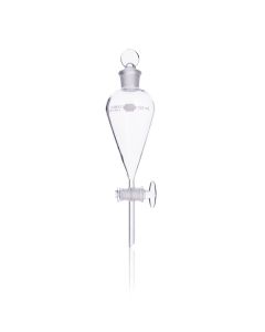 DWK KIMBLE® KIMAX® Squibb Separatory Funnel With Glass Stopcock, 125 mL, Case of 2