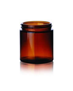 DWK KIMBLE® Amber Glass Straight-Sided Jars, Bulk Packs - Shrink Modules With Caps in Bags, 125 mL