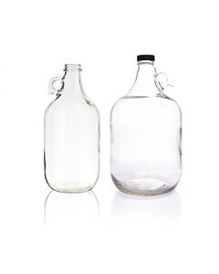 DWK KIMBLE® Clear Glass Jugs, Polyethylene Cone Liner,64 oz