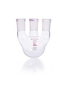 DWK KIMBLE® KONTES® Three Vertical Neck Round Bottom Flask, 250 mL, 24/40 mm Center, 24/40 mm