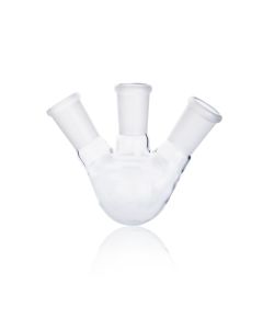 DWK KIMBLE® KONTES® Angled Three Neck Round Bottom Flask, 100 mL, 24/40, 24/40