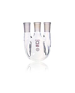 DWK KIMBLE® KONTES® Indented Three Vertical Neck Round Bottom Flask, 1000 mL